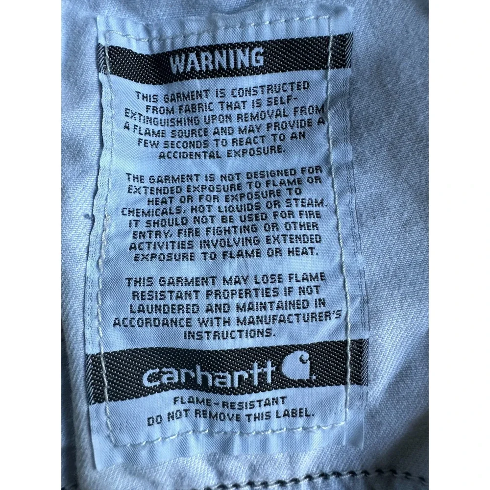 Carhartt cat 2 relaxed fit‎ flame resistant Blue Jeans Men size 40 x 34